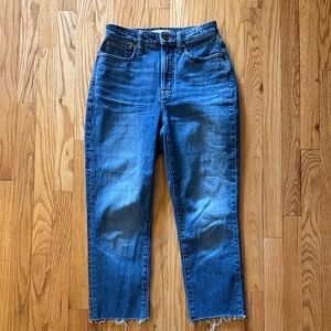 Madewell sz 26 The Curvy Perfect Vintage Jean Classic High-Waist Straight - Blue